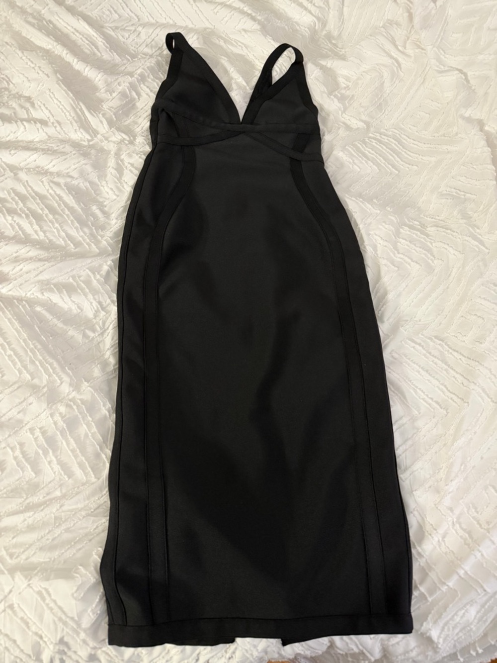 Fashion Nova Black Backless Bandage Midi Dress - Picture 5 of 5